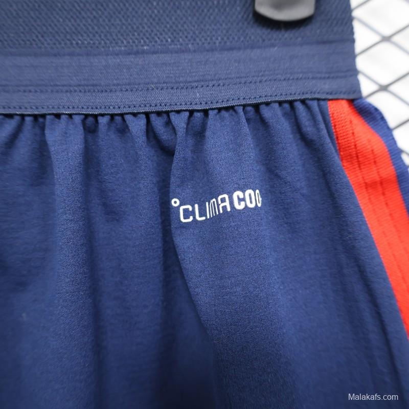 2026 Player Version Spain Navy Blue with Red Yellow Stripes Shorts