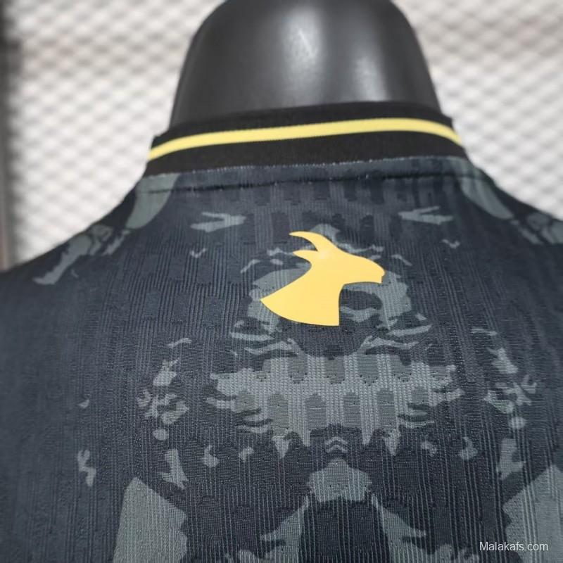 2026 Player Version Portugal Dark Grey with Abstract Graphic Pattern Jersey