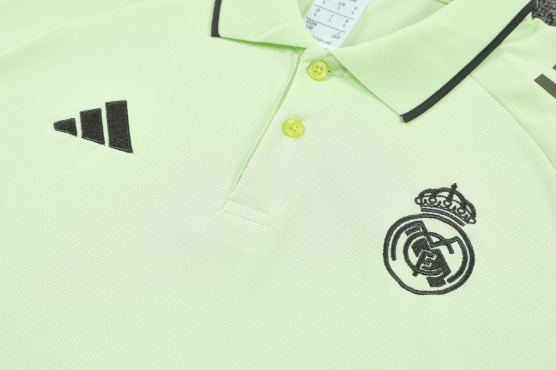 26/27 Real Madrid Light Green  Polo Training Shirt + Long Pants Tracksuit