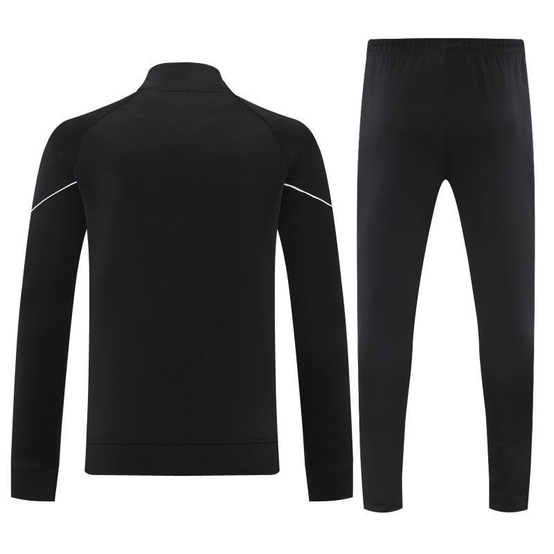 25/26 AC Milan Black Full Zipper Jacket Tracksuit + Long Pants