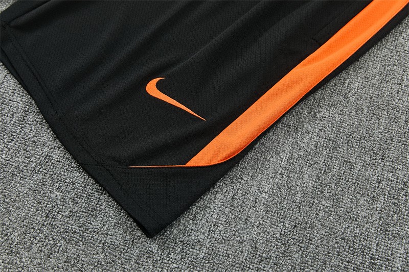 2026 Netherlands Black & Orange  Short Sleeve+Soccer Shorts