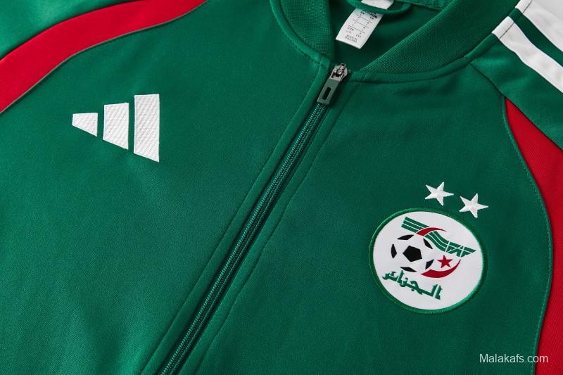 26/27 Algeria  Dark Green  Zipper Training Jacket Tracksuit + Long Pants (Adidas)