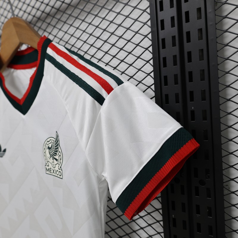 Player Version 2026 Womens Mexico Away White with Geometric Diamond Texture Jersey