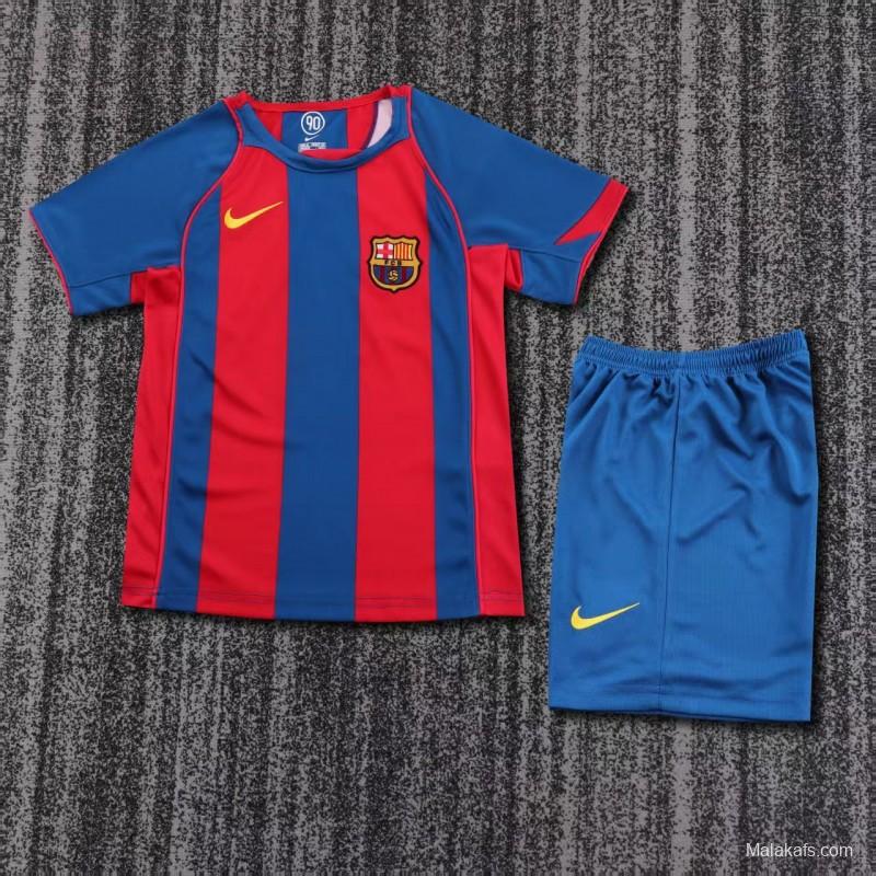 Retro Kids 04/05 FC Barcelona Home Jersey
