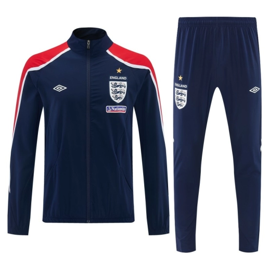 2026 England Navy Blue  Full Zipper Jacket Tracksuit + Long Pants
