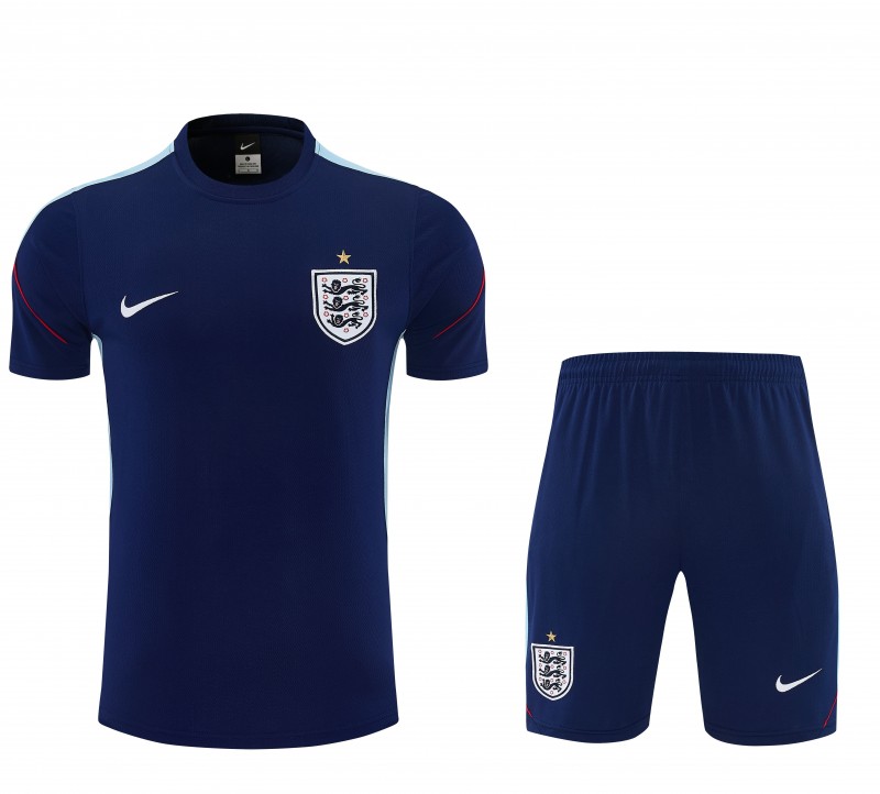 2026 England Navy Blue Short Sleeve + Soccer Shorts