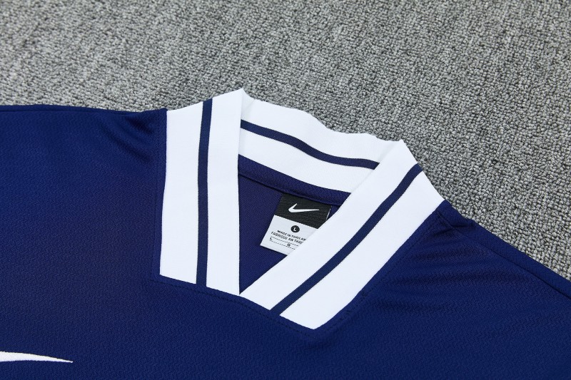 26/27 Paris Saint-Germain Navy Blue with "PARIS" Eiffel Tower Short Sleeve Tracksuit + Long Pants