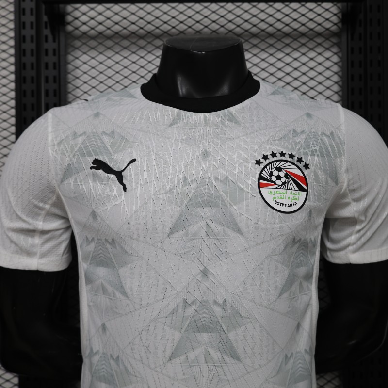 Player Version 2026 Egypt White with Grey  Away Jersey