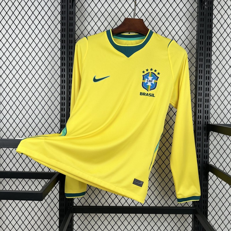 2026 Mens Brazil World Cup Home Long Sleeve Jersey