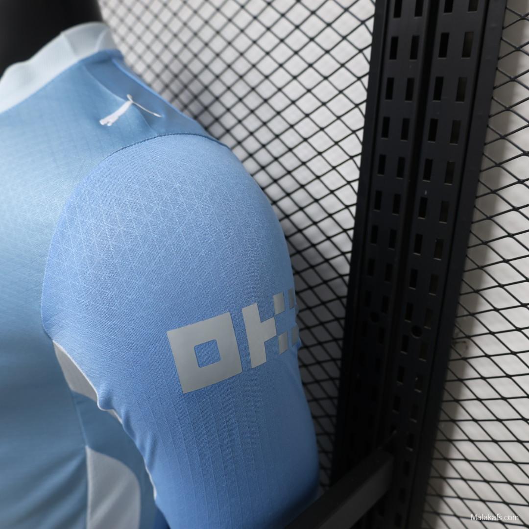 Player Version 26/27 Manchester City Sky Blue with White  Long Sleeve Jersey