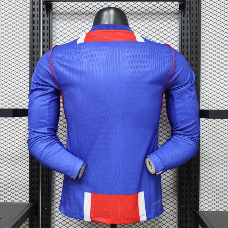 Player Version 26/27 PSG Blue & Red Stripe Long Sleeve Home Jersey