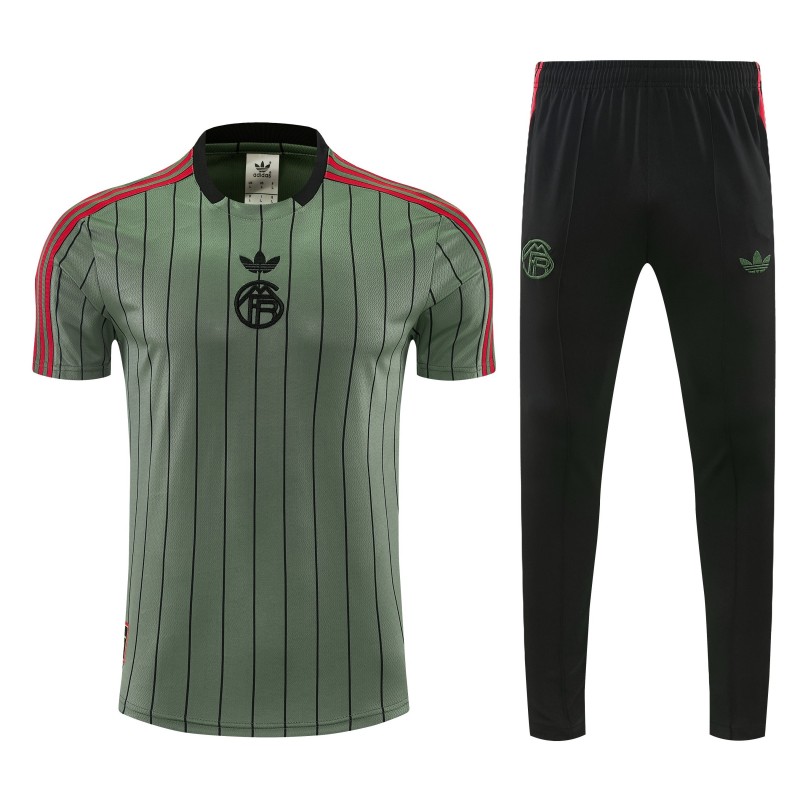 26/27 Bayern Dark Green Short Sleeve Tracksuit + Long Pants