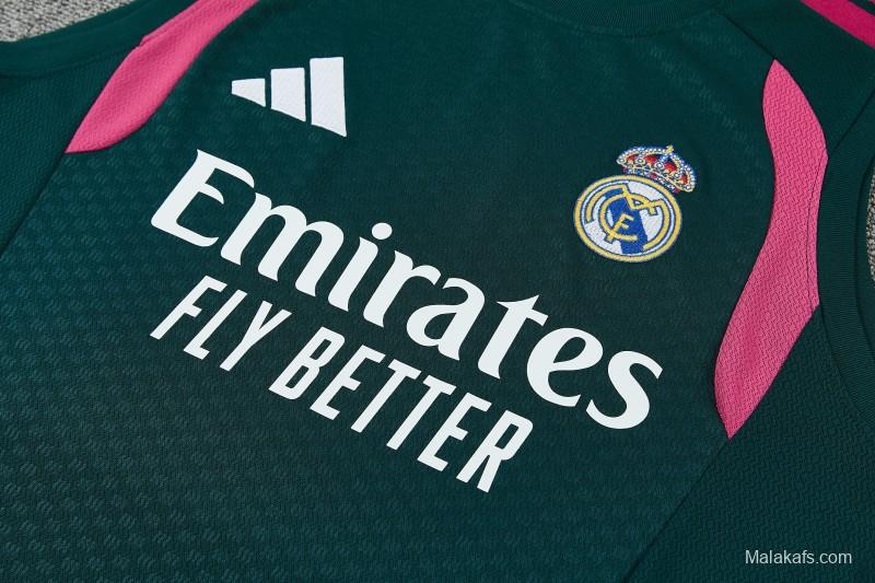 26/27 Real Madrid Dark Green Sleeveless Training Vest +Shorts Set