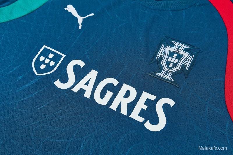 26/27 Portugal Dark Teal  Short Sleeve+Soccer Shorts