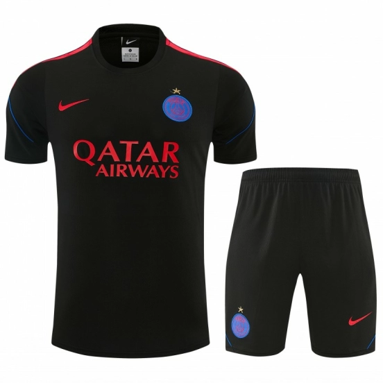 26/27 Pairs Black Short Sleeve+Soccer Shorts