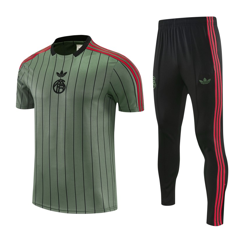 26/27 Bayern Dark Green Short Sleeve Tracksuit + Long Pants