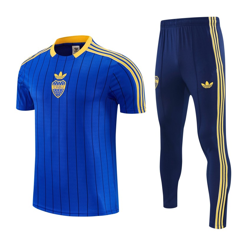 26/27 Boca Blue&Vavy Blue Short Sleeve Tracksuit + Long Pants