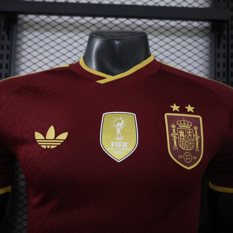 Player Version 26/27 Spain Third  Burgundy Jersey
