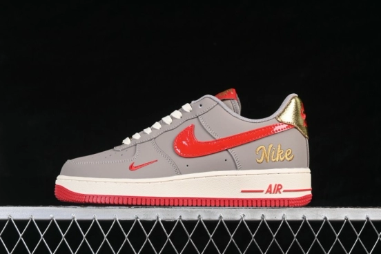 Nike Air Force 1 '07 Low Casual Sneakers with Tumbled Leather Upper and Cushioned Sole - NH0601-527