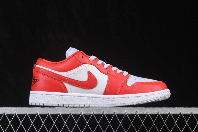 Nike Air Jordan 1 Low Retro Basketball Shoes with Classic Red and White Colorway - II9813-600