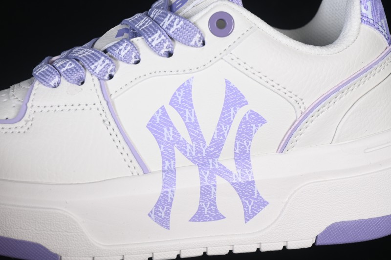 New York MLB Bigball Chunky Liner Denim Monogram New York Yankees Elevated Thick Sole Casual Sneakers - 3ASXM046N50LDS