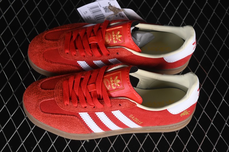 Adidas Originals Gazelle Indoor Retro Casual Low-Top Skateboarding Shoes with Anti-Slip Wear-Resistant Sole - IF1888