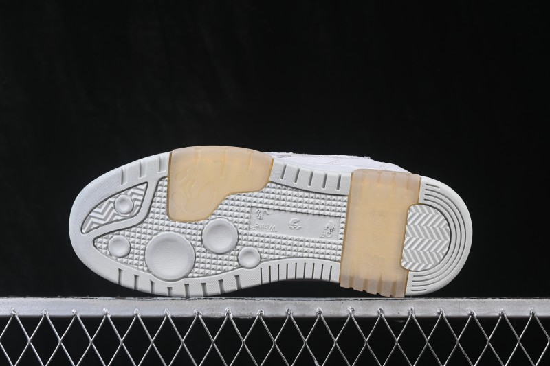 Off-White Out Of Office Low-Top Sneakers in Vintage Grey White - OMIA189S24LEA0010160