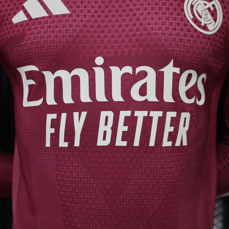 Player Version 26/27 Real Madrid CF Away Red Long Sleeve Jersey
