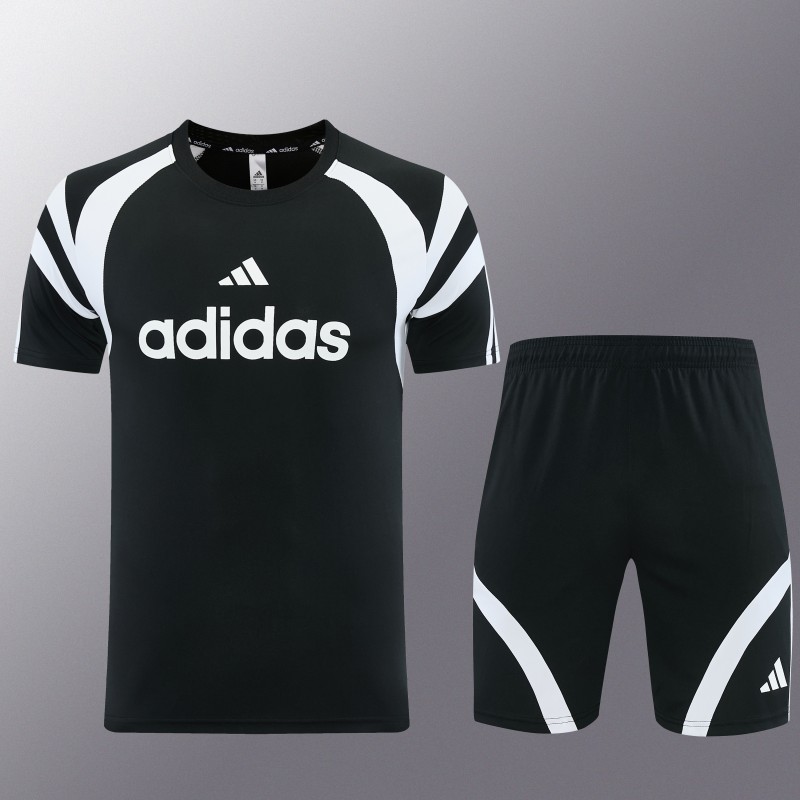 26/27 Adidas 17 Black Short Sleeve+Soccer Shorts