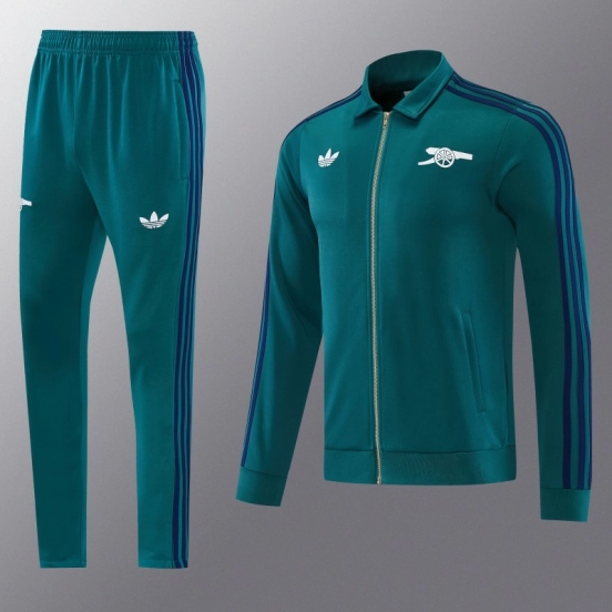 26/27 SSC Napoli Dark Green Full Zipper Jacket Tracksuit + Long Pants
