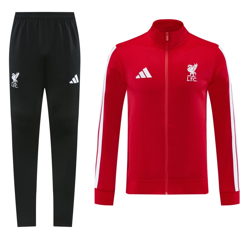 26/27 Liverpool  Red Full Zipper Jacket Tracksuit + Long Pants