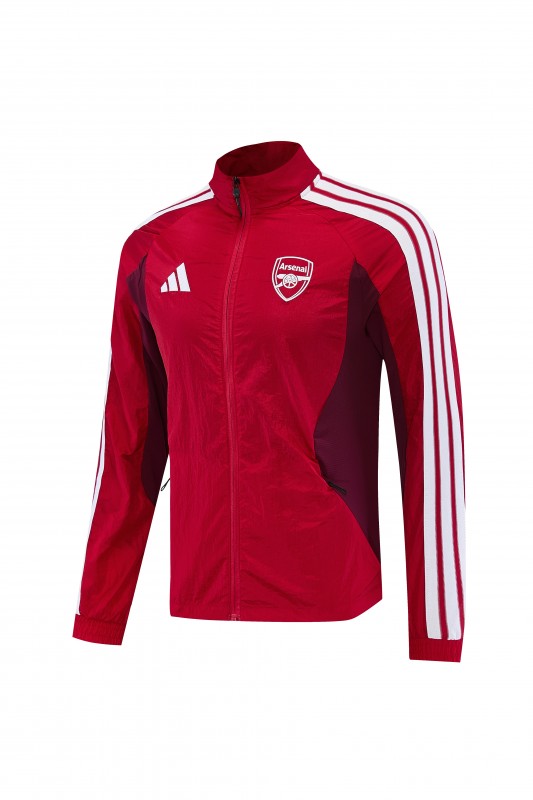 26/27 Arsenal FC Red  Full Zipper Windbreaker Jacket