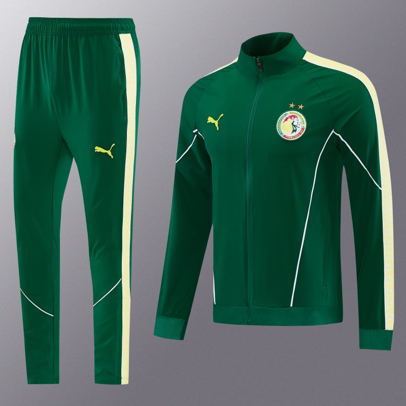26/27 Senegal  Green Full Zipper Jacket + Long Pants