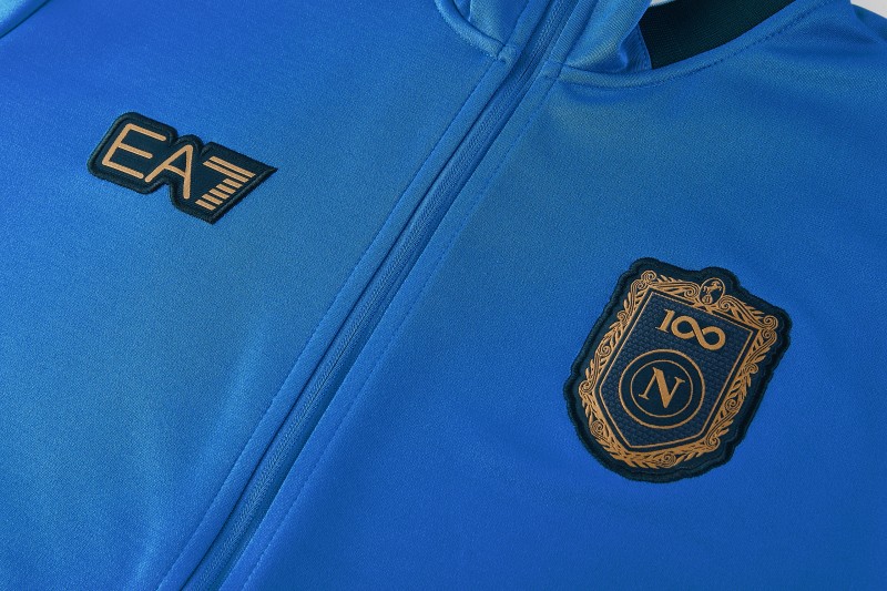 26/27 SSC Napoli Blue Full Zipper Jacket Tracksuit + Long Pants