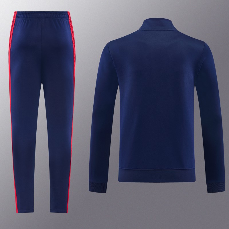 26/27 Arsenal FC Royal Blue Full Zipper Jacket Tracksuit + Long Pants