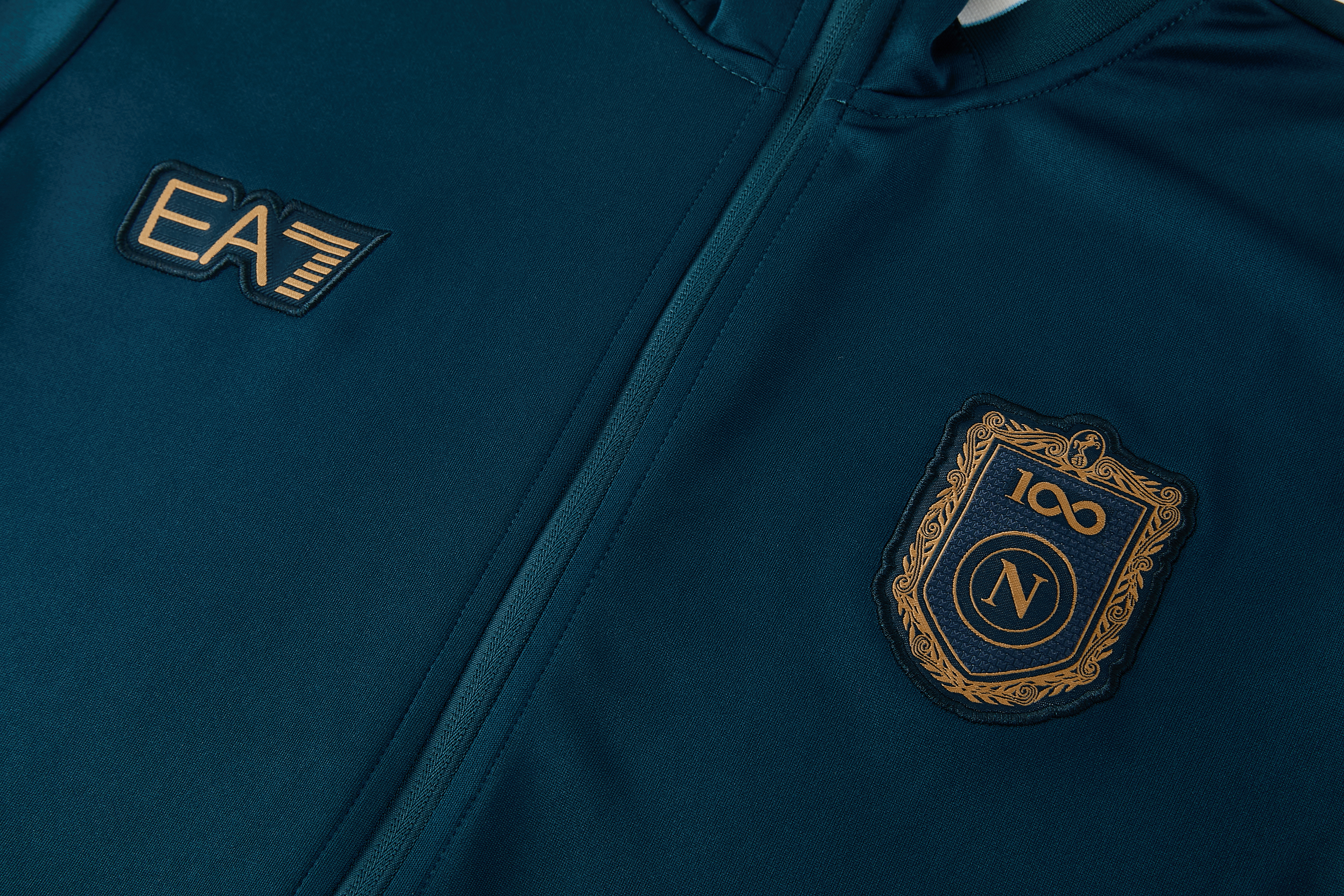 26/27 SSC Napoli Dark Green Full Zipper Jacket Tracksuit + Long Pants