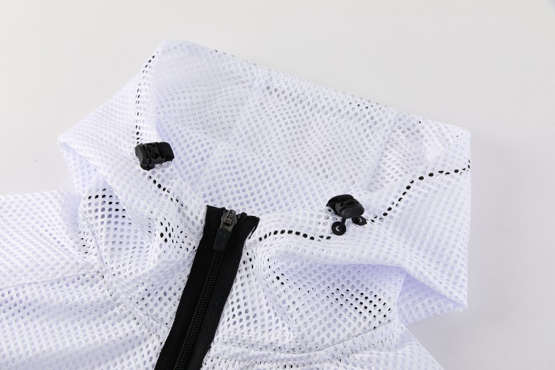 2026 England White Mesh Anthem Full Zipper Hooded Windbreaker Jacket