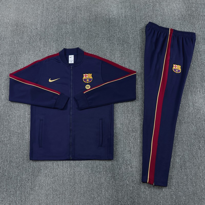 26/27  Barcelona Royal Blue Full Zipper Jacket Tracksuit + Long Pants