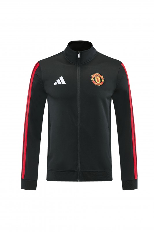 26/27 Manchester United Black Full Zipper Jacket Tracksuit + Long Pants
