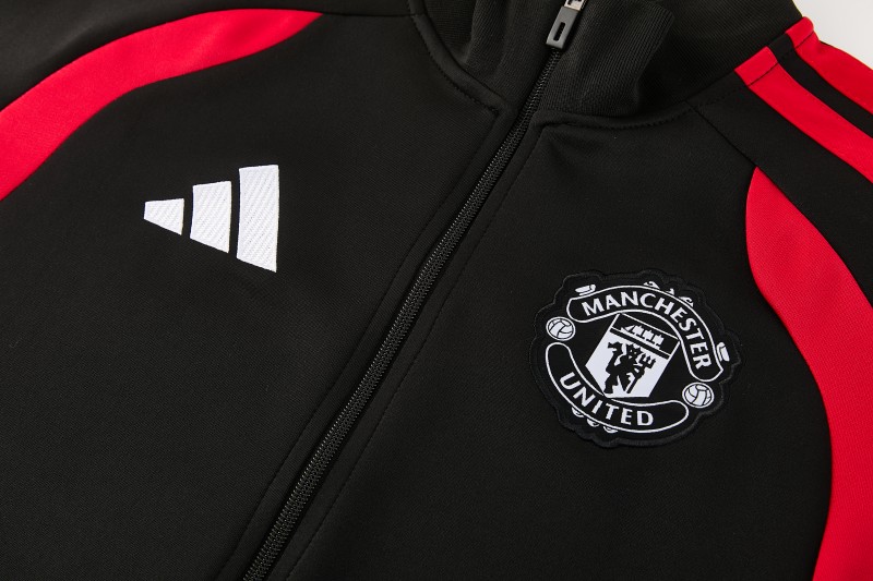 26/27 Manchester United FC  Black Full Zipper Jacket Tracksuit + Long Pants