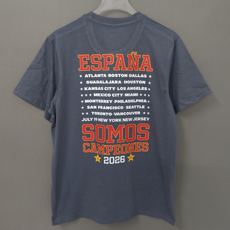 26/27 Spain Black Champions T-Shirt