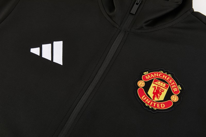 26/27 Manchester United Black Full Zipper Jacket Tracksuit + Long Pants