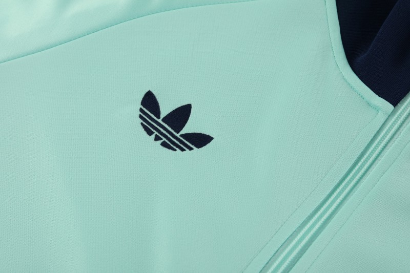 26/27 Germany  Light Green Full Zipper Jacket Tracksuit + Long Pants