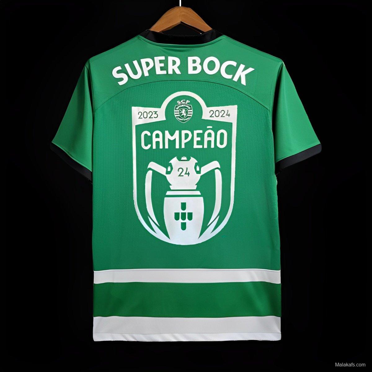 23/24 Sporting CP Home Campeao Printing Jersey