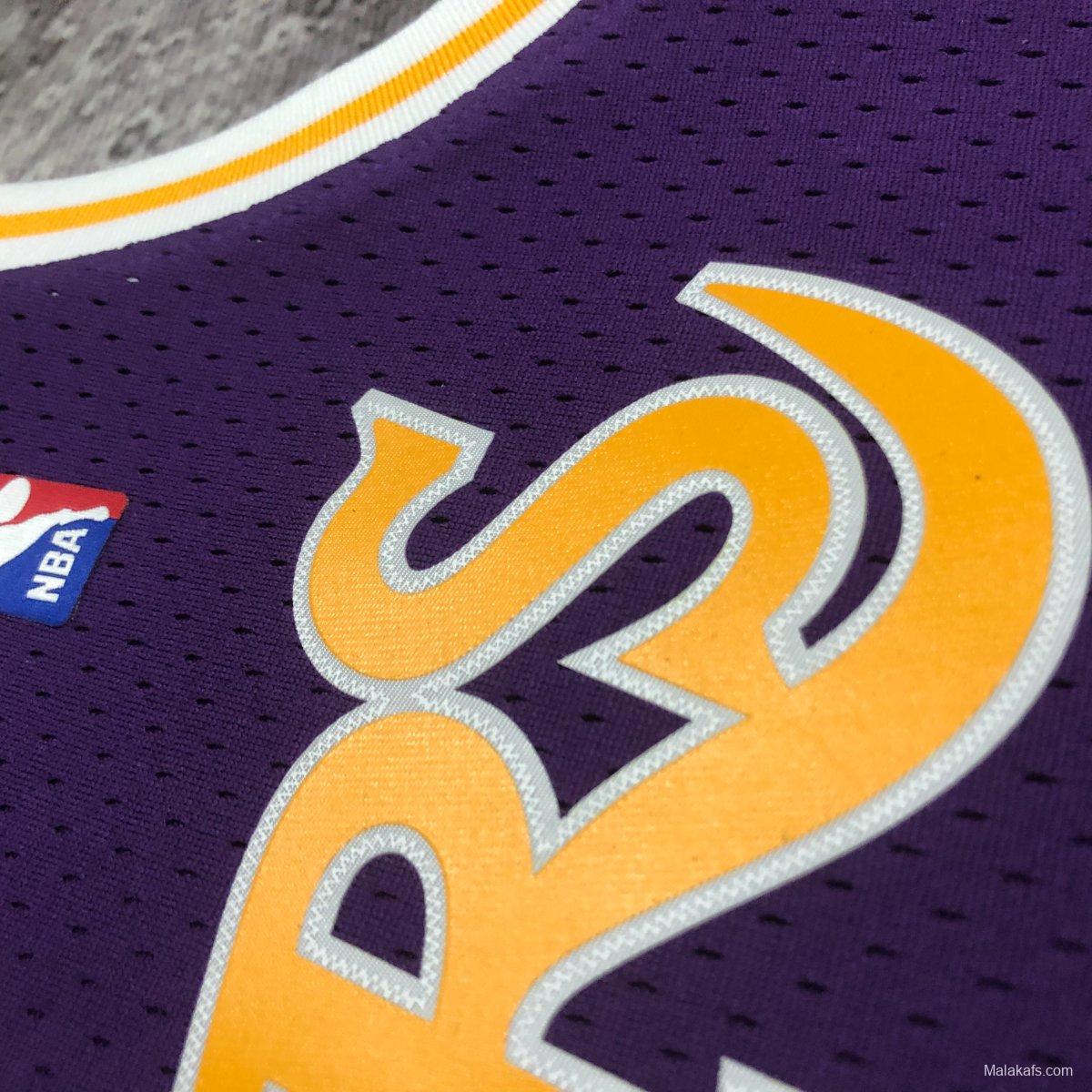 Los Angeles Lakers #32 Magic Johnson Mitchell & Ness1984-85 Hardwood Classics Jersey