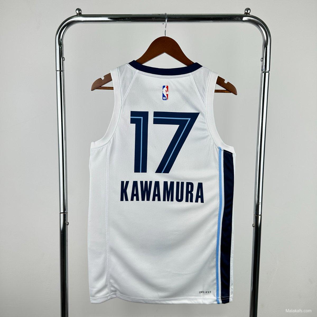Memphis Grizzlies Kawamura #17 2023/24 Association Edition Jersey