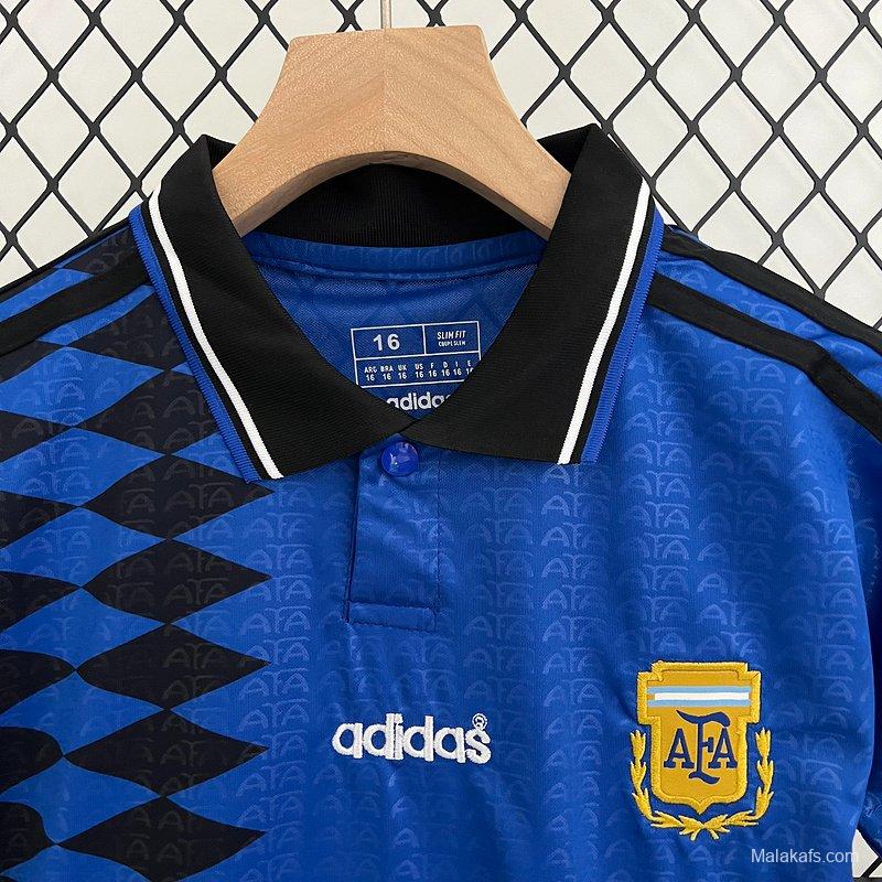 1994 Retro Kids Argentina Away Jersey