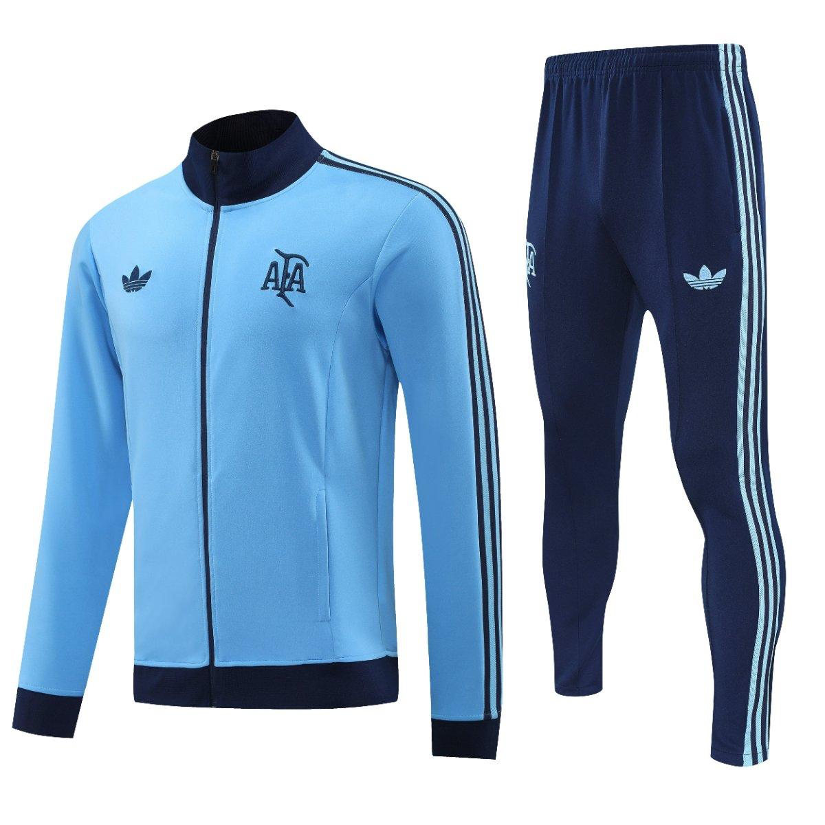 24/25 Argentina Light Blue Full Zipper Jacket +Long Pants