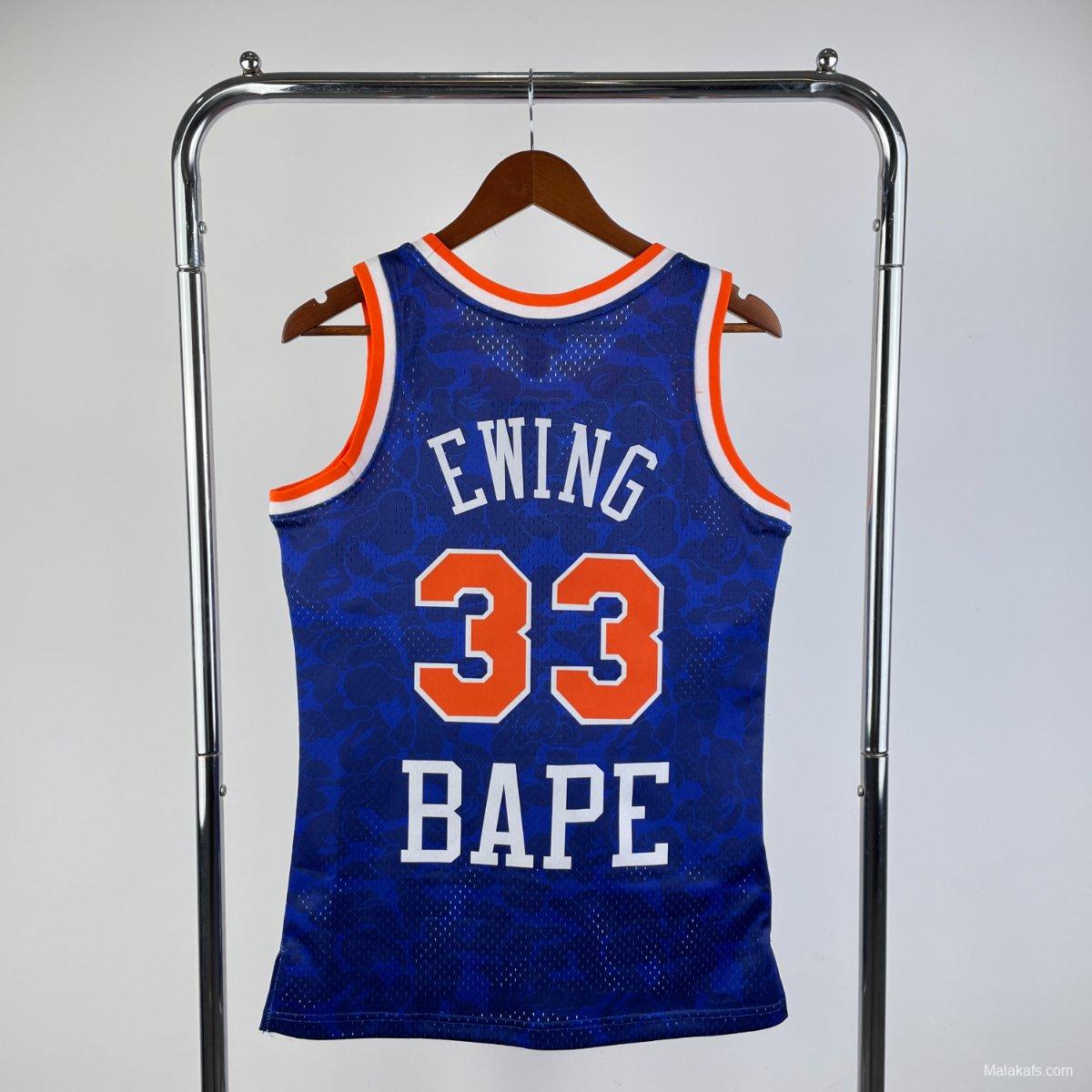 New York Knicks #33 1991/92 Ewing Bape M&N