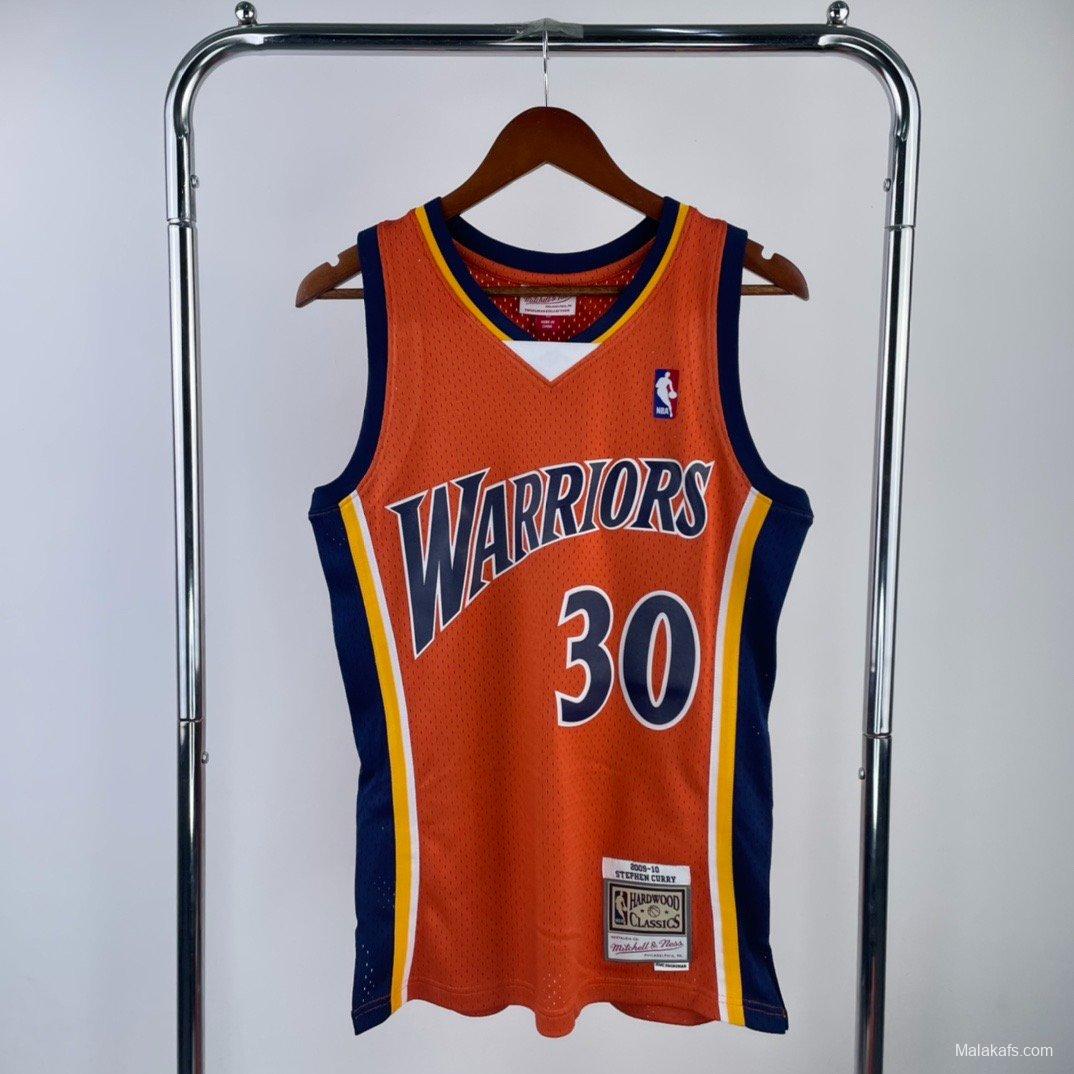 Golden State Warriors #30 Stephen Curry 2009/10 Mitchell & Ness Youth Orange Jersey